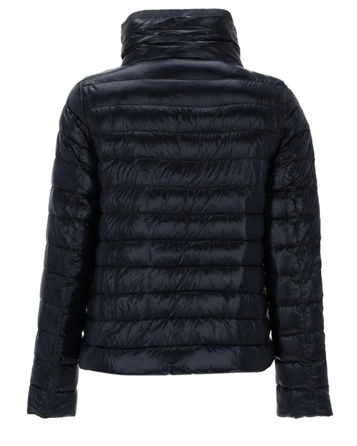 Herno Blue Down Jacket Reversible Polyamide Trench & Raincoats