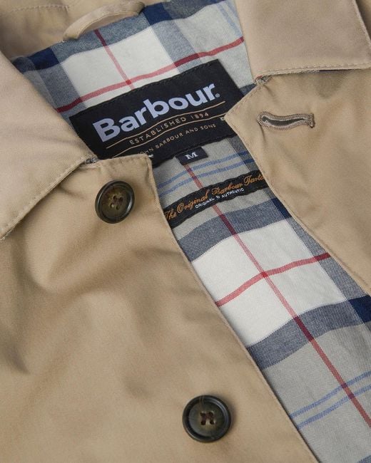 Barbour Natural Giacca Mac Leggera Rokig Washed Stone