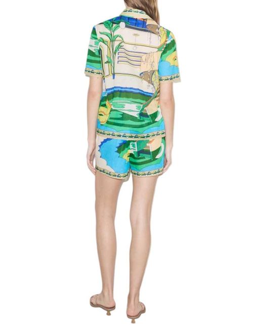 Tory Burch Bedrukte Kampshort in het Green