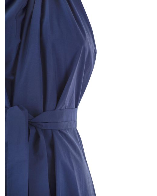 Vestido de poplina de algodón de Mara Feeee Max Mara Fidato Weekend by Maxmara de color Blue