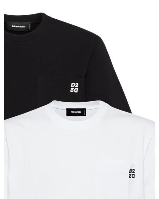 DSquared² Black T-Shirts And Polos for men