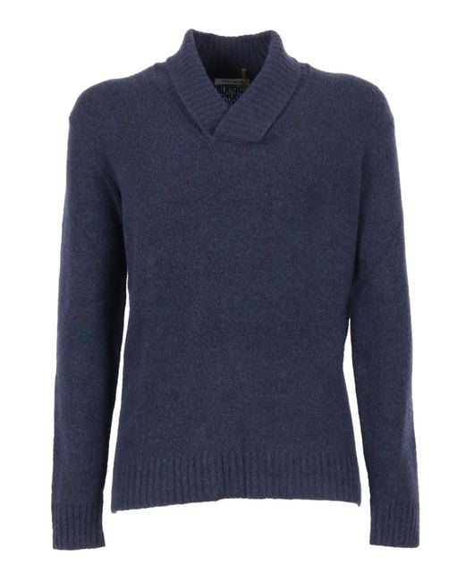 Kangra Cashmere Blue Pullover Rasato Calato