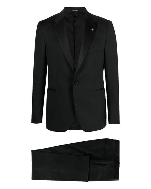 Tagliatore Black Single-Breasted Dinner Suit for men