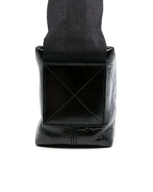 Uma Wang Black Leather Shoulder Bag
