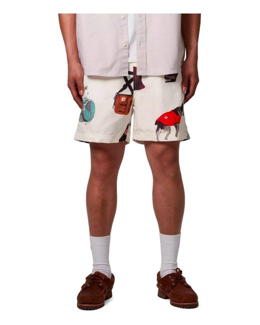 Carhartt White Slater Jacob Rochester Wax Swim Trunks for men
