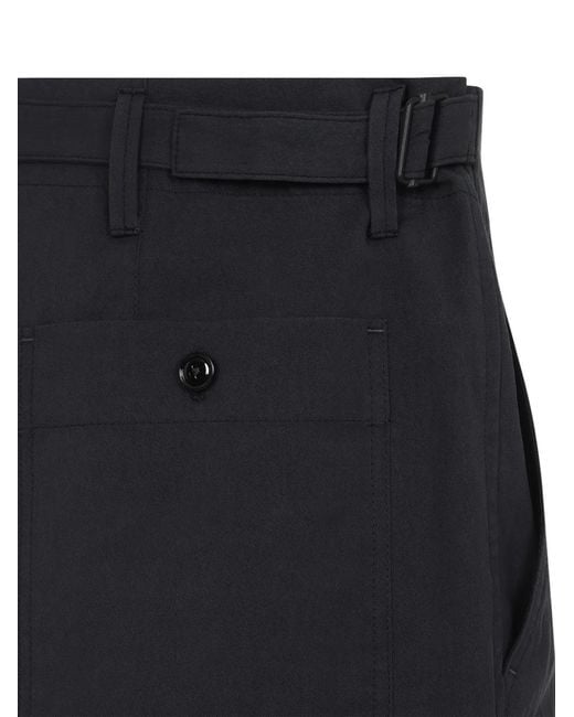 Lemaire Blue Pants With Button Closure