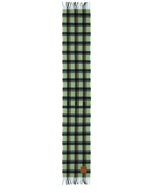 Ganni Green Wool Scarf