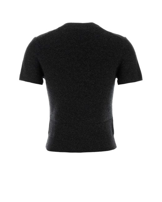 T By Alexander Wang Black Charcoal Wool Sweater