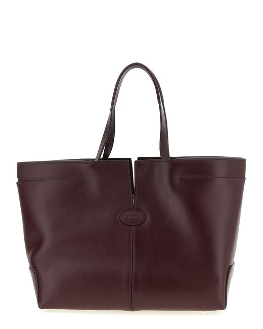 TOD 's Medio pequeño ' DI Bag Folio 'Bolsa de compras Tod's de color Purple
