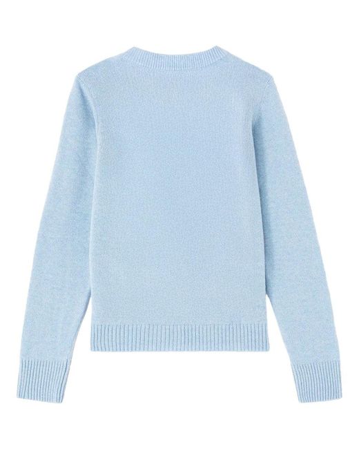 Ganni Blue Wool Jersey