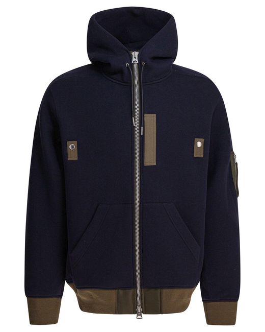 Sudadera "Esponja" Sacai de hombre de color Blue