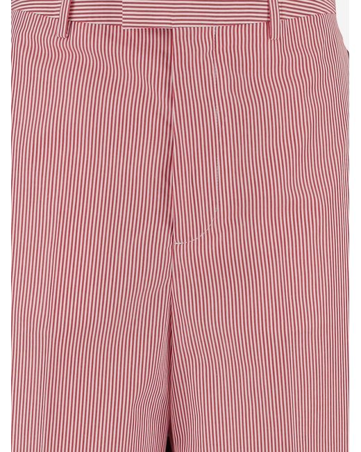 ARMARIUM Pink Juno Cotton Striped Trousers