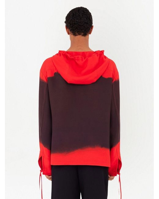 Ferragamo Red Printed Oversized Kaftan for men