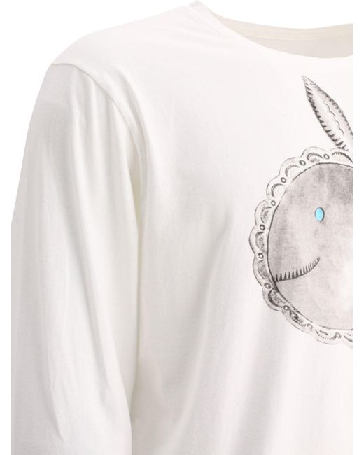 Kapital Großer Concho Coneybowy T -Shirt in White für Herren