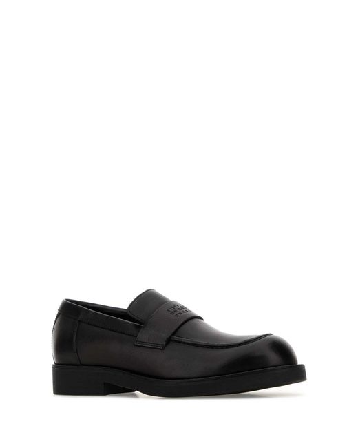 MM6 by Maison Margiela Black Leather Loafers