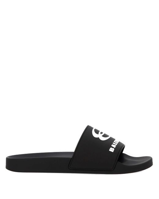 Balenciaga Rutsche Pool Schwarz Weiß Rutschen in Black für Herren