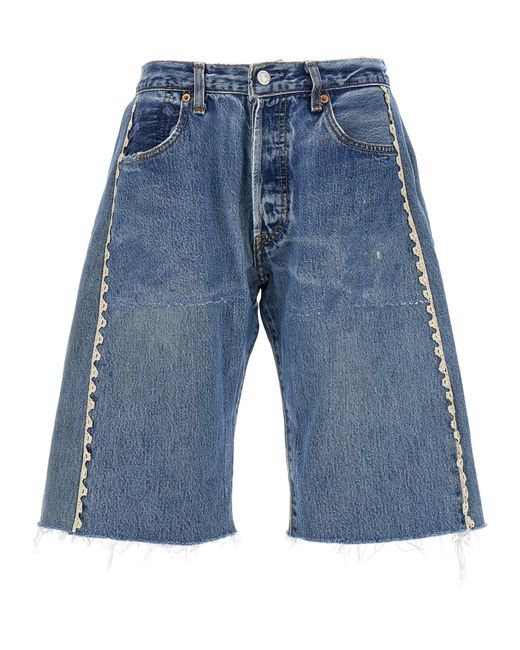 B Sides Blue 'Vintage Lasso' Bermuda Shorts
