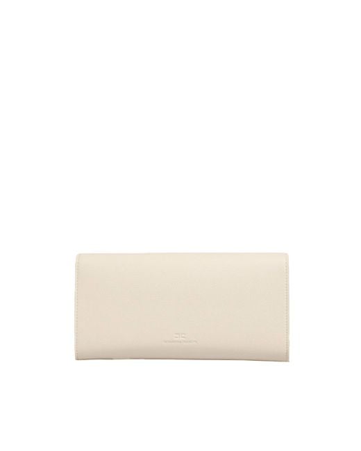 Elisabetta Franchi Natural Pochette Con Tracolla in Metallo Dorato Burro