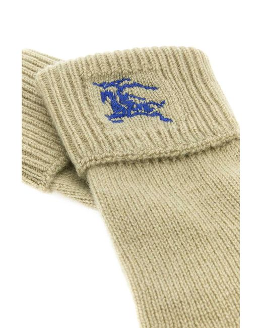 Burberry Green Leather Gloves