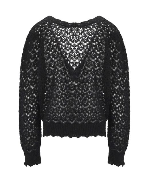 Twinset Black Perforated Sweater