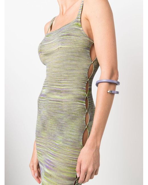 Isa Boulder Green Ripped Seams Dress for men
