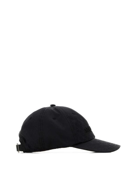 McQueen Black Nylon Baseball Cap for men