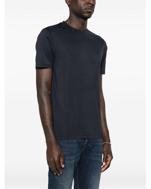 Emporio Armani Black Modal And Silk Blend T-Shirt for men