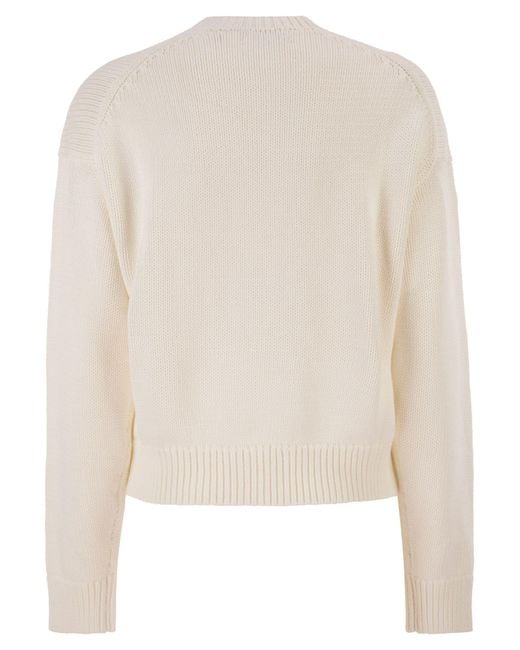 Polo Ralph Lauren Natural Big Pony Cotton Crew Neck Jumper