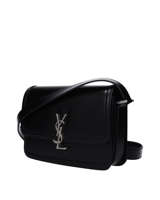 Saint Laurent Black Solferino Crossbody Bag Leather