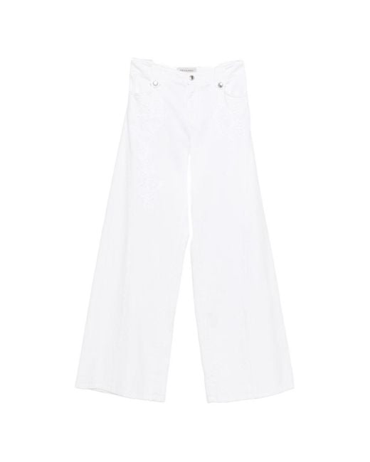 ERMANNO FIRENZE Uitlopende Denimjeans in het White