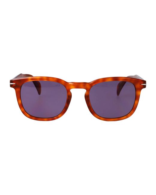 David Beckham Red Havana Acetate Sunglasses for men