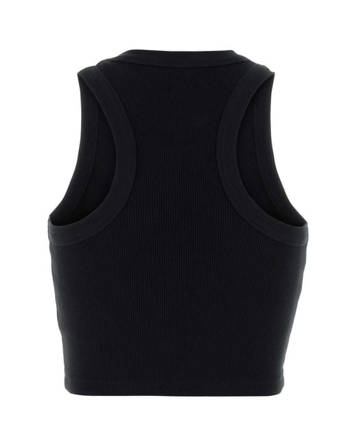 Givenchy Black Stretch Cotton Crop-Top