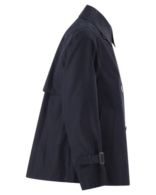 Weekend by Maxmara Blue Wkdbiglia Water Repellent Gabardine Trench Coat