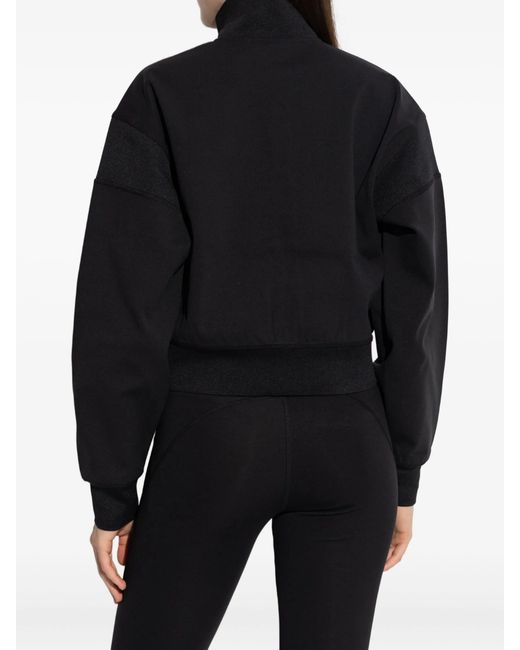Adidas By Stella McCartney Black Logo-Detail Zip-Up Jacket