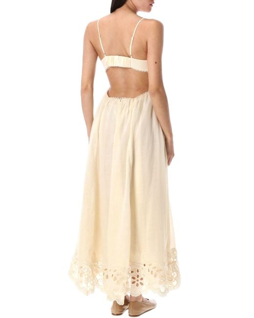 Zimmermann Natural Coco Embroidered Maxi Dress