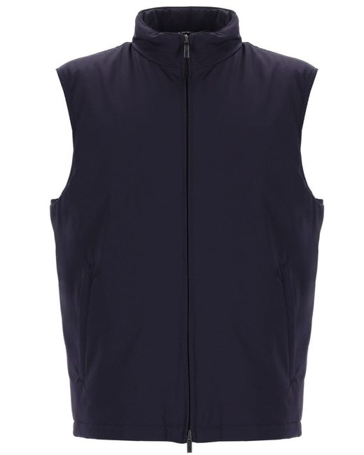 Fay Blue Turtleneck Vest