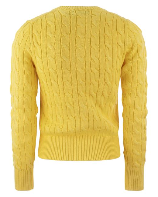 Polo Ralph Lauren Vloeg Vest Met Lange Mouwen in het Yellow