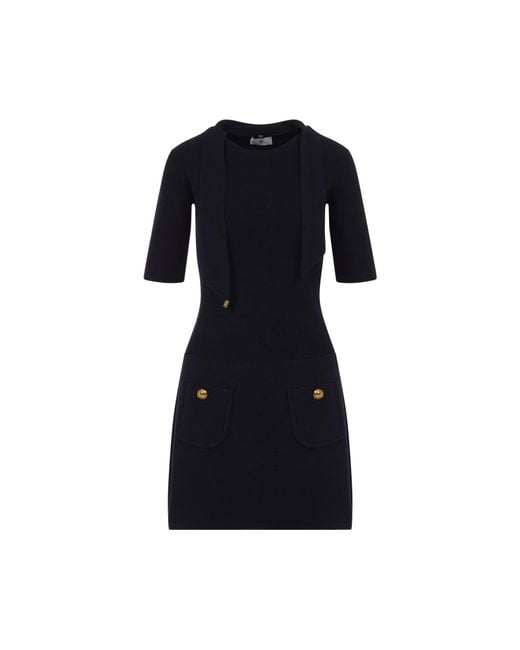 Elisabetta Franchi Black Knit Dress