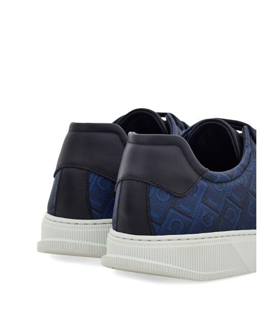 Ferragamo Sneakers Mit Logo-Print in Blue für Herren
