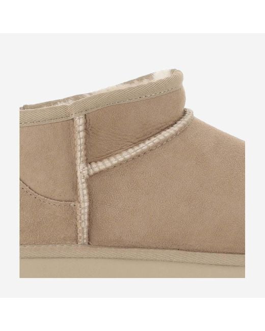 Ugg Natural Boots Classic Ultra Mini Leather