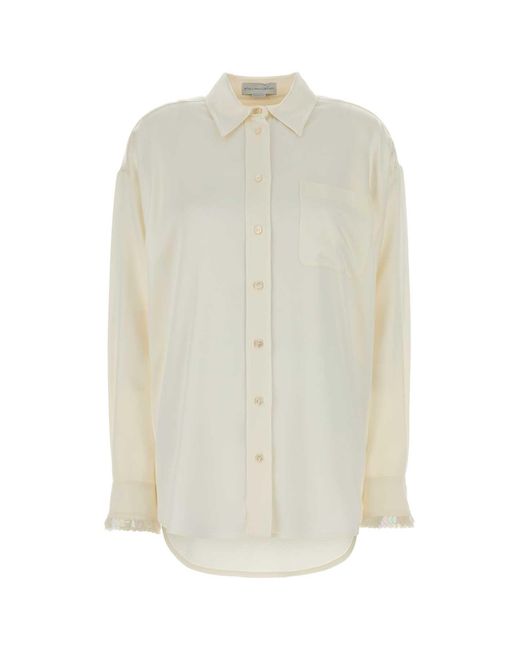 Stella McCartney White Satin Oversize Shirt