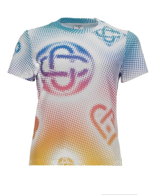 Casablanca Blue "Airbrush Smiley" T Shirt
