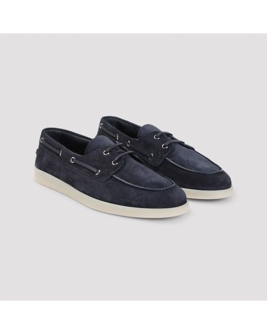 Prada Blue Allacciate Lace Up Shoes
