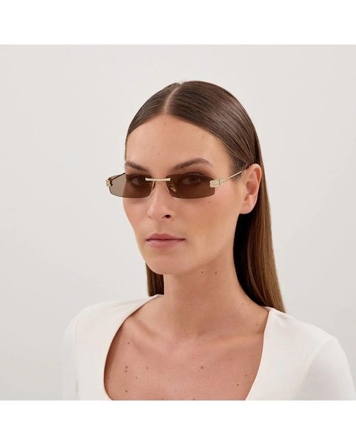 Balenciaga Gray Gossip Rectangle Sonnenbrille