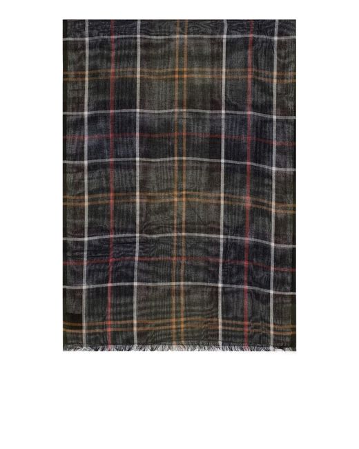 Barbour Black Welton Tartan Scarf for men