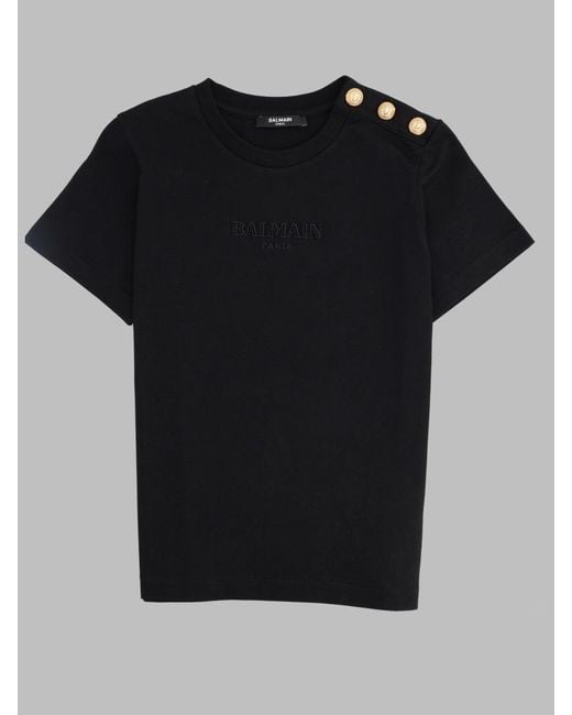 Balmain Black Trendy Mini T-Shirt For Kids