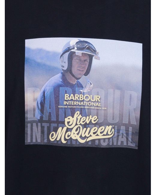 Barbour Blue Walde Photographic T Shirt for men