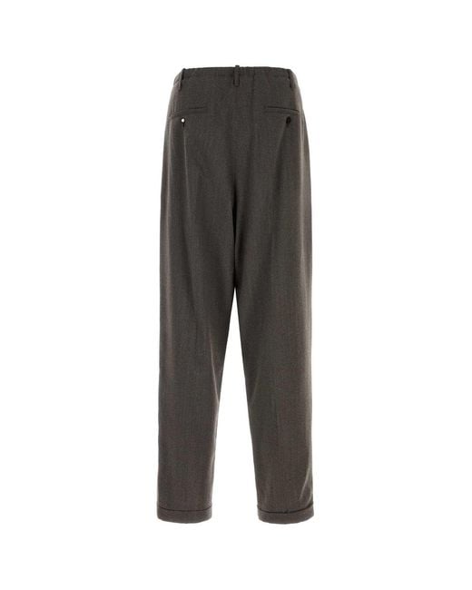 Magliano Black Mud Wool Blend Pant for men