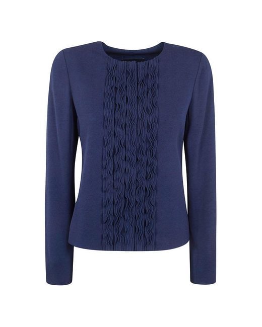 Emporio Armani Blue Ruffled Jacket
