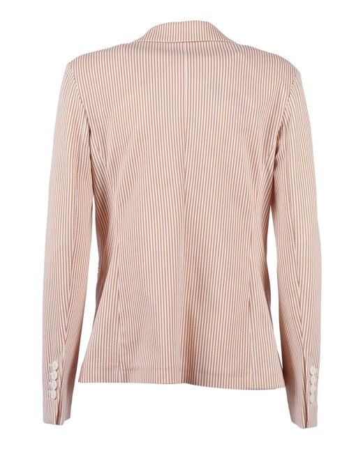 Circolo 1901 Pink Slim Fit S.Print Cotton Elastane Jacket